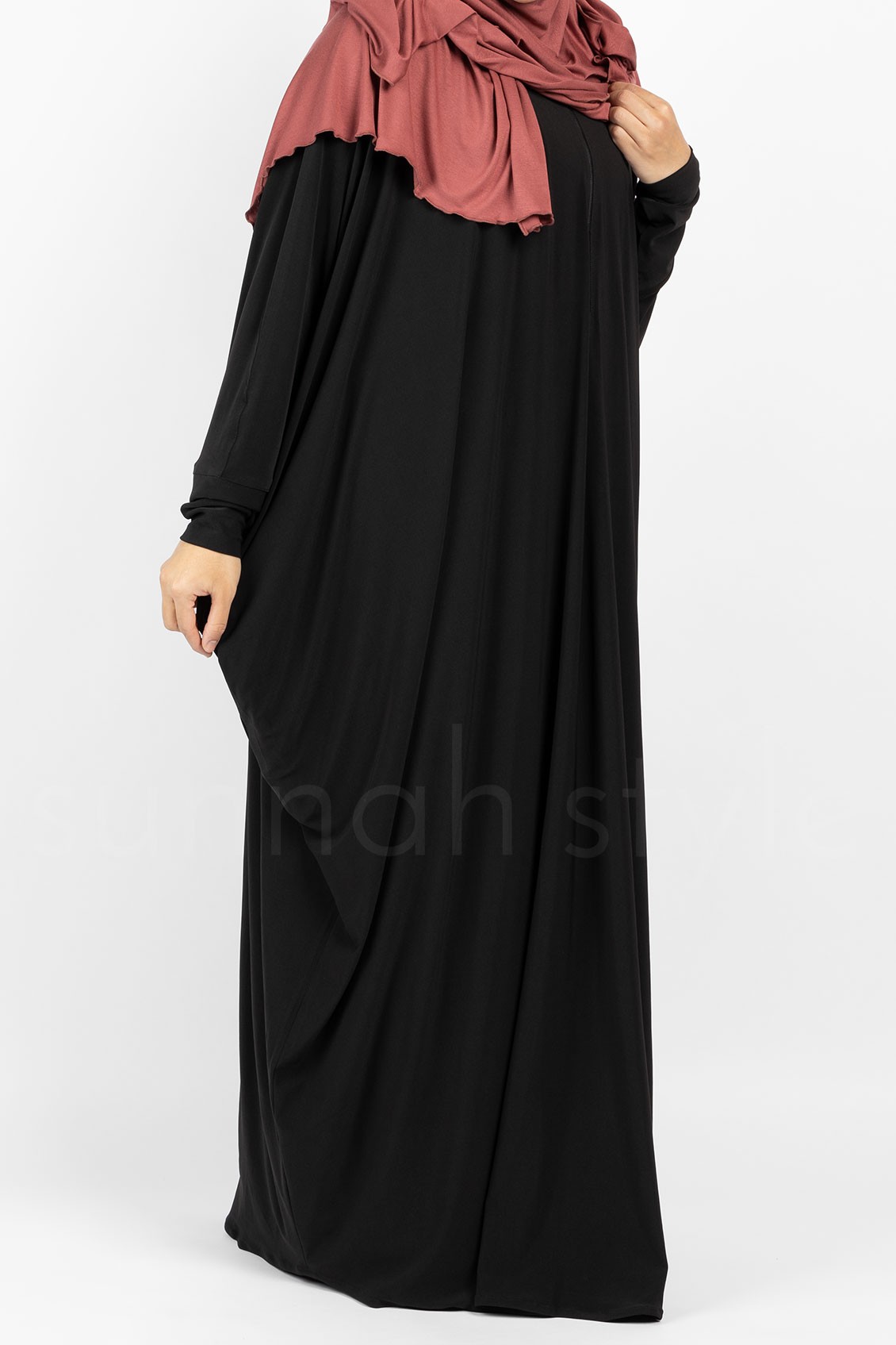 Jersey Bisht Abaya (Black)